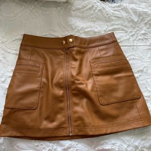 Free People Leather Skirt